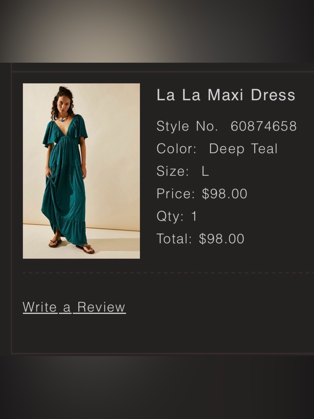 Free People La La Maxi Dress - Deep Teal